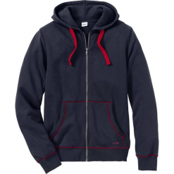Bluza rozpinana Regular Fit bonprix ciemnoniebieski. Niebieskie bluzy męskie rozpinane bonprix, l. Za 89,99 zł.