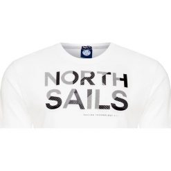 T-shirt NORTH SAILS. Białe t-shirty męskie North Sails, z nadrukiem, z bawełny, z okrągłym kołnierzem. W wyprzedaży za 132,00 zł.