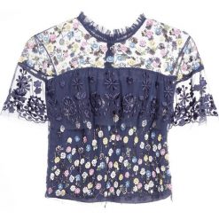 Bluzki asymetryczne: Needle & Thread TIERED ANGLAIS Bluzka washed indigo