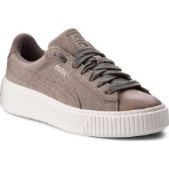 Sneakersy damskie: Sneakersy PUMA – Suede Platform LunaLux 366111 01 Smoked Pearl