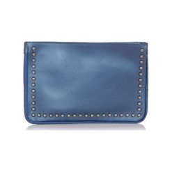 Puzderka: Skórzana kopertówka w kolorze niebieskim – (S)30 x (W)20 x (G)3 cm