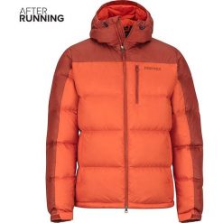 Kurtka Marmot Guides Down Hoody M Brązowo-Pomarańczowa. Pomarańczowe kurtki męskie marki Marmot, m, bez wzorów, długie, bez kaptura. Za 839,99 zł.
