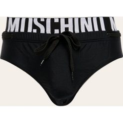 Moschino Underwear - Kąpielówki. Czarne kąpielówki męskie Moschino Underwear, xl, z nadrukiem, z elastanu. W wyprzedaży za 349,90 zł.
