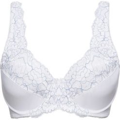 Biustonosz minimizer bonprix biało-jasnoniebieski. Białe biustonosze bonprix, bez wzorów, z koronki. Za 54,99 zł.