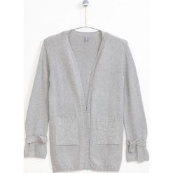 Lemon Explore - Sweter dziecięcy 122-164 cm. Szare swetry dziewczęce marki LEMON explore, bez wzorów, z bawełny, bez kołnierzyka, bez rękawów, długie, bez kaptura. W wyprzedaży za 59,90 zł.