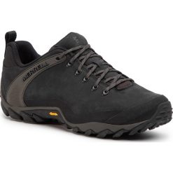 Trekkingi MERRELL - Cham 8 Ltr J033095 Black. Czarne trapery męskie Merrell, ze skóry, bez zapięcia, trekkingowe. W wyprzedaży za 419,00 zł.