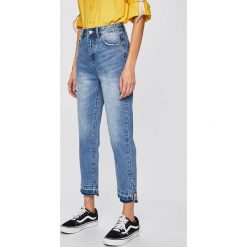 Answear - Jeansy. Niebieskie jeansy damskie ANSWEAR, s, z podwyższonym stanem. W wyprzedaży za 59,90 zł.