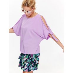 BLUZKA KRÓTKI RĘKAW Z KRÓTKIM RĘKAWEM. Szare bluzki nietoperze Top Secret, eleganckie, z krótkim rękawem. Za 29,99 zł.