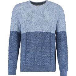 Swetry klasyczne męskie: GAP COLORBLOCK BUDDING CABLE CREW Sweter light blue