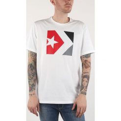 Converse Chevron Koszulka Biały. Białe podkoszulki męskie Converse, xxl, z nadrukiem, z bawełny, bez kołnierzyka, krótkie. Za 83,95 zł.
