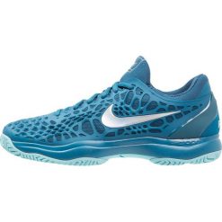 Nike Performance AIR ZOOM CAGE 3 HC Obuwie do tenisa Outdoor green abyss/metallic silver/black. Niebieskie buty trekkingowe męskie marki Nike Performance, z gumy, outdoorowe. W wyprzedaży za 439,20 zł.