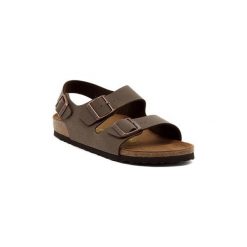 Sandały Birkenstock MILANO MOCCA. Pomarańczowe sandały damskie Birkenstock, bez wzorów, bez obcasa, bez zapięcia. Za 367,21 zł.