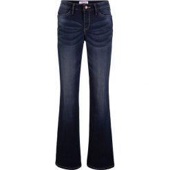 Dżinsy ze stretchem BOOTCUT bonprix ciemnoniebieski. Niebieskie jeansy damskie marki bonprix. Za 129,99 zł.