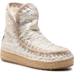 Espadryle MOU - Eski18 Seqchlk. Brązowe espadryle damskie marki Mou, bez wzorów, ze skóry, bez obcasa. Za 899,00 zł.