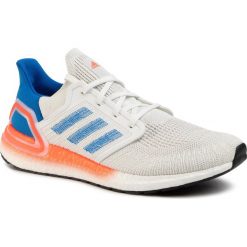 Buty adidas - Ultraboost 20 EG0708 Crywht/Globlu/Solred. Białe buty sportowe męskie Adidas, z tworzywa sztucznego, bez zapięcia, do biegania. Za 749,00 zł.