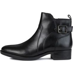 Geox botki damskie Felicity D94G1C 00043 39 czarny. Czarne botki damskie Geox, ze skóry, eleganckie, bez obcasa, na klamry. Za 599,00 zł.