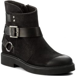 Botki NESSI - 678/O Czarny 9/ST. Czarne buty zimowe damskie marki Nessi, z materiału, na obcasie. W wyprzedaży za 219,00 zł.