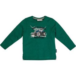Koszulka "Tractor" w kolorze zielonym. Zielone t-shirty chłopięce Salt and Pepper, z nadrukiem, z bawełny, z długim rękawem. W wyprzedaży za 37,95 zł.