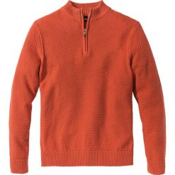 Golfy męskie: Sweter ze stójką Regular Fit bonprix ciemnopomarańczowy