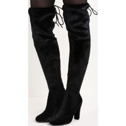 Buty zimowe damskie: Czarne Kozaki Chaki
