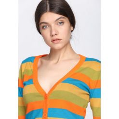 Pomarańczowy Sweter Miracles. Brązowe kardigany damskie Born2be, l. Za 29,99 zł.