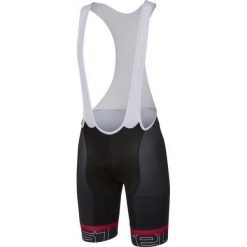 Castelli Spodenki Volo Bibshort Black/White Xxxl. Czarne spodenki sportowe męskie Castelli, s, bez wzorów, z lycry, sportowe, na fitness i siłownię. Za 453,00 zł.