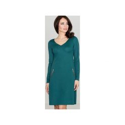 Sukienka K078 Zielony. Zielone sukienki damskie marki Lenitif, m, bez wzorów, bez kołnierzyka, bez rękawów. Za 119,00 zł.