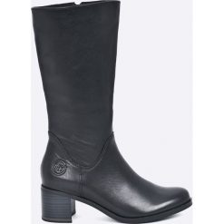Marco Tozzi - Kozaki. Szare botki damskie skórzane marki Palladium. W wyprzedaży za 249,90 zł.