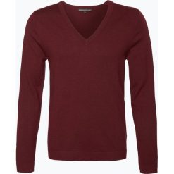 Swetry klasyczne męskie: Drykorn – Męski sweter z wełny merino – Marc, czerwony
