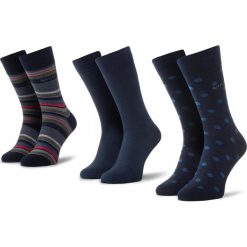 Zestaw 3 par wysokich skarpet męskich QUAZI - QZ-SOCKS-65-04-MEN-001 Granatowy Kolorowy. Niebieskie skarpetki męskie QUAZI, w kolorowe wzory, z elastanu. Za 39,00 zł.