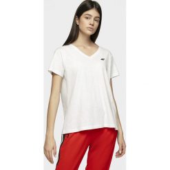 T-shirt damski. Koszulki damskie s, bez wzorów, z bawełny, bez kołnierzyka, bez rękawów. Za 39,99 zł.