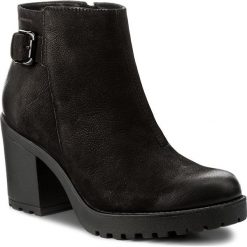 Botki VAGABOND - Grace 4456-150-20 Black. Czarne buty zimowe damskie marki Vagabond, z materiału, z okrągłym noskiem. W wyprzedaży za 279,00 zł.