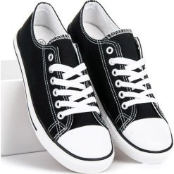 Trampki damskie slip on: Czarne trampki REMI