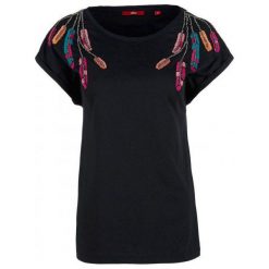 S.Oliver T-Shirt Damski 34 Czarny. Czarne t-shirty damskie S.Oliver, s, z bawełny. Za 100,00 zł.