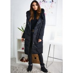 NATIVE DŁUGA KURTKA PUCH NATURALNY KOLOR CZARNY S. Czarne kurtki damskie LIGARI, s, w paski, z bawełny, długie, bez kaptura. Za 299,00 zł.