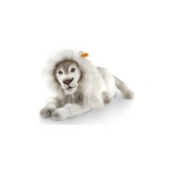 Steiff Maskotka Lew Timba, 42 cm leżąca, kolor biały. Białe przytulanki i maskotki marki Steiff, z tworzywa sztucznego. Za 415,00 zł.