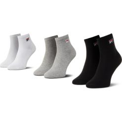 Zestaw 3 par wysokich skarpet unisex FILA - Calza F9303 Classic 700. Szare skarpetki damskie Fila, bez wzorów, z elastanu. Za 35,99 zł.