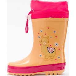 Lemon Explore - Kalosze dziecięce. Pomarańczowe kalosze dziewczęce marki LEMON explore. W wyprzedaży za 49,90 zł.