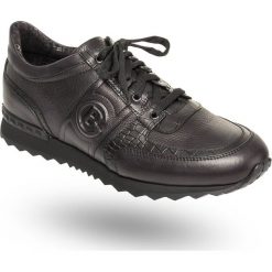 Czarne skórzane sneakersy męskie. Czarne sneakersy męskie Baldinini, na sznurówki. Za 759,60 zł.