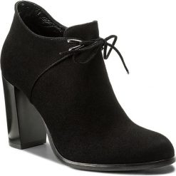 Botki KOTYL - 9705 Czarny Zamsz. Czarne buty zimowe damskie marki Kotyl, ze skóry, na obcasie. W wyprzedaży za 289,00 zł.
