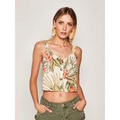Top Banana Moon Hueva Lahainavo JDO11. Brązowe bluzki damskie Banana Moon, s, bez wzorów, z wiskozy, polo, bez rękawów. Za 239,00 zł.