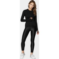 Bluza treningowa damska BLDF600 - głęboka czerń - Outhorn. Bluzy damskie Outhorn, bez wzorów, bez rękawów, bez kaptura. W wyprzedaży za 69,99 zł.