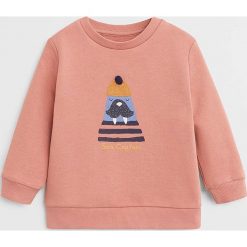 Mango Kids - Bluza dziecięca Captain 80-98 cm. Pomarańczowe bluzy chłopięce Mango Kids, z nadrukiem, z bawełny, bez rękawów, bez kaptura. Za 59,90 zł.