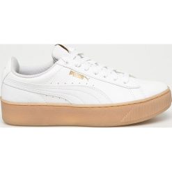 Puma - Buty Vikky Platform. Białe buty sportowe damskie Puma, bez wzorów, z materiału, sportowe. W wyprzedaży za 199,90 zł.