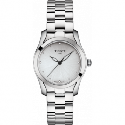 RABAT ZEGAREK TISSOT T-Lady T112.210.11.036.00. Szare zegarki męskie TISSOT, ze stali. W wyprzedaży za 1408,00 zł.