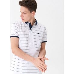Koszulka polo w paski - Biały. Białe koszulki męskie House, s, w paski, bez rękawów. Za 49,99 zł.