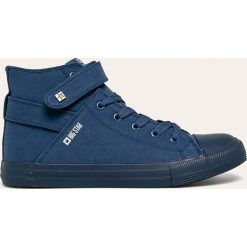 Big Star - Trampki. Niebieskie trampki męskie BIG STAR, bez wzorów, z gumy, retro, na sznurówki. Za 129,90 zł.