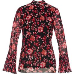 Tunika bonprix czarno-pomarańczowy matowy z nadrukiem. Czarne tuniki damskie marki bonprix, z nadrukiem, ze stójką, bez rękawów. Za 54,99 zł.