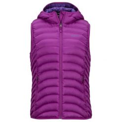 Marmot Wm's Bronco Hooded Vest Purple Orchid M. Fioletowe kamizelki damskie marki Marmot, s, bez wzorów, z puchu, sportowe, bez kaptura. W wyprzedaży za 399,00 zł.