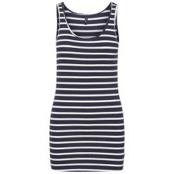 Vero Moda Damskie "Maxi My Soft Long T / T Stripe Ga Night Sky / Snow White (rozmiar S). Białe koszulki damskie Vero Moda, s, bez wzorów, bez kołnierzyka, bez rękawów. W wyprzedaży za 38,00 zł.